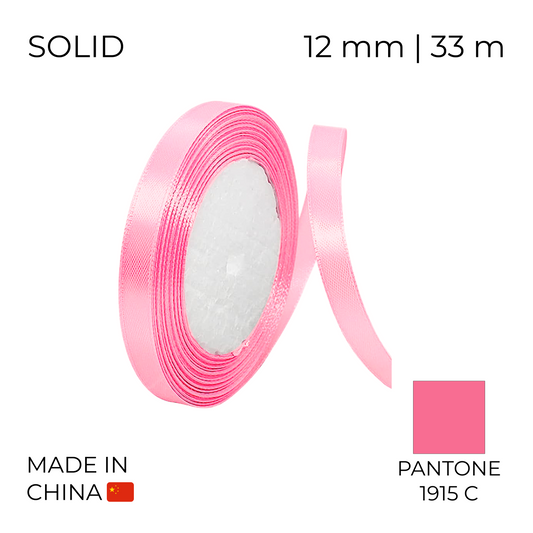 Satin Ribbon 12 mm 011 Bright Pink 23 m (1 pc)