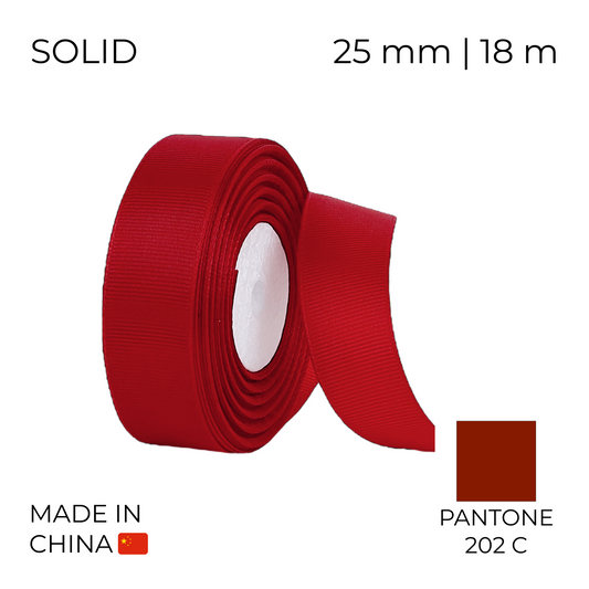 Grosgrain Ribbon 25 mm 011 Burgundy 18 m (1 pc)