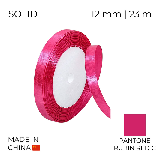 Satin Ribbon 12 mm 012 Fuchsia 23 m (1 pc)