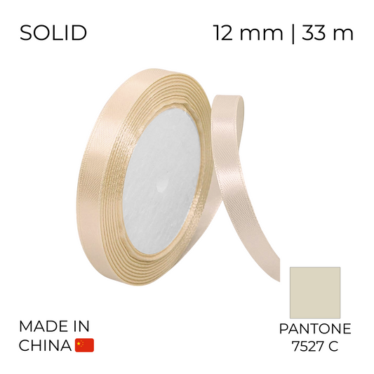Satin Ribbon 12 mm 016 Ivory 33 m (1 pc)