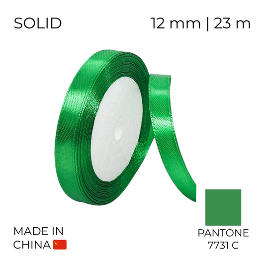 Satin Ribbon 12 mm 017 Green 23 m (1 pc)