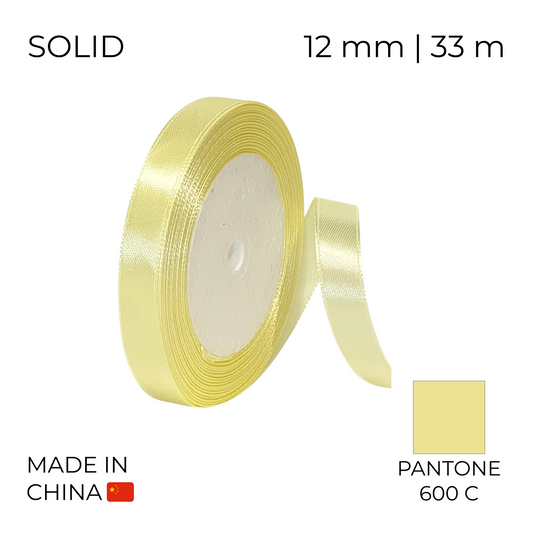 Satin Ribbon 12 mm 019 Cream 33 m (1 pc)