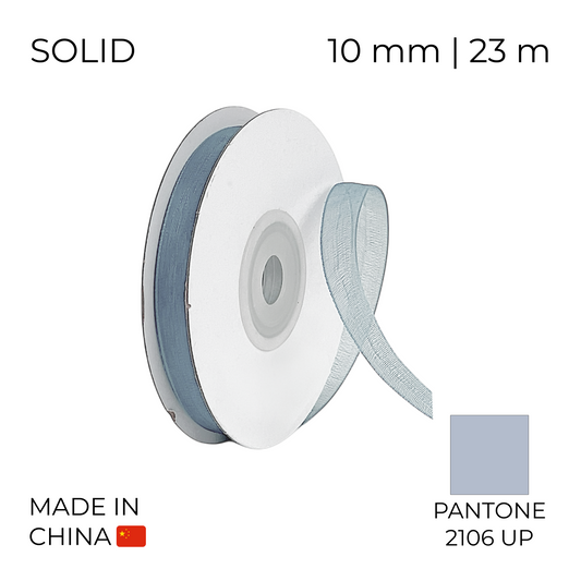 Organza Ribbon 10 mm 02 Silver 23 m (1 pc)