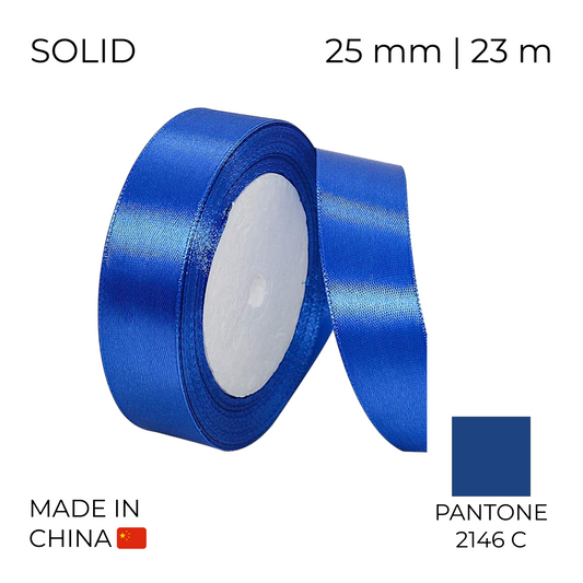 Satin Ribbon 25 mm 020 Blue 23 m (1 pc)