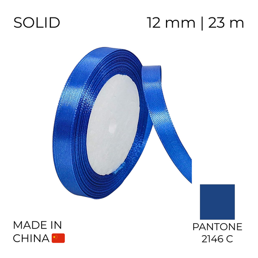 Satin Ribbon 12 mm 020 Blue 23 m (1 pc)
