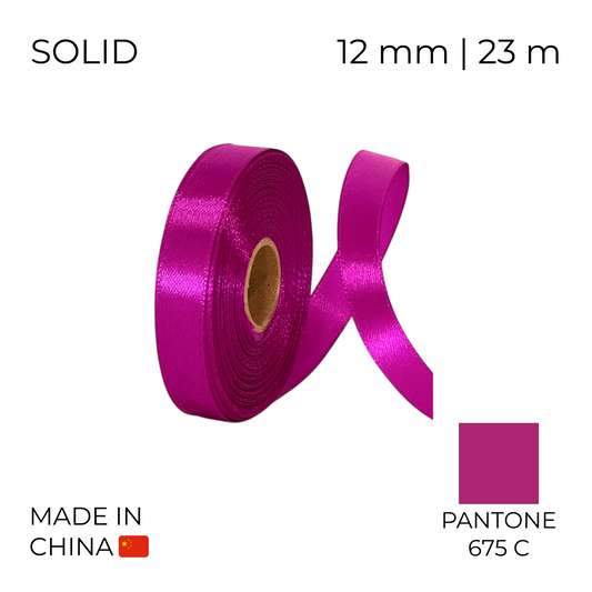 Satin Ribbon 12 mm 022 Magenta 23 m (1 pc)