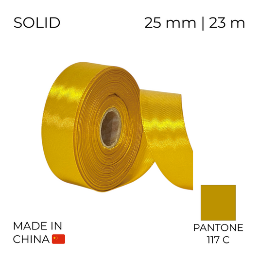 Satin Ribbon 25 mm 025 Warm Yellow 23 m (1 pc)