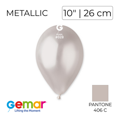Gemar 10" | Metallic 028 Pearl (100 pcs)