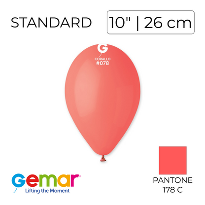 Gemar 10" | Standard 078 Corallo (100 pcs)