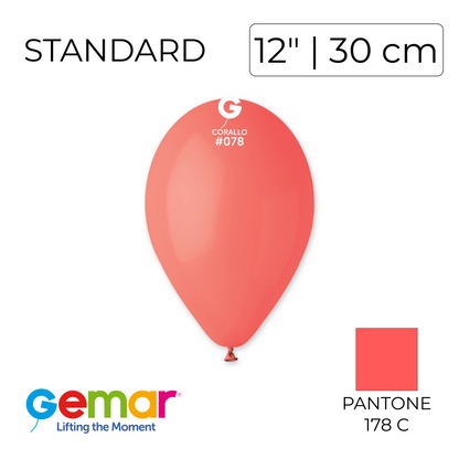 Gemar 12" | Standard 078 Corallo (100 pcs)
