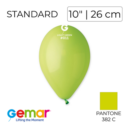 Gemar 10" | Standard 011 Light Green (100 pcs)