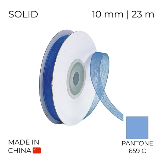 Organza Ribbon 10 mm 03 Blue 23 m (1 pc)