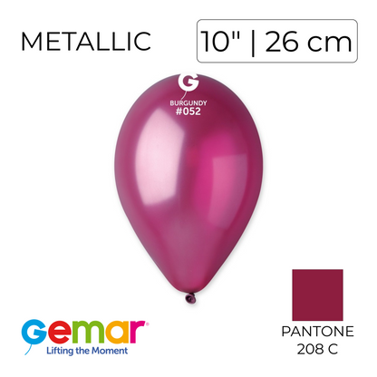 Gemar 10" | Metallic 052 Burgundy (100 pcs)
