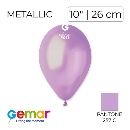 Gemar 10" | Metallic 063 Lavender (100 pcs)