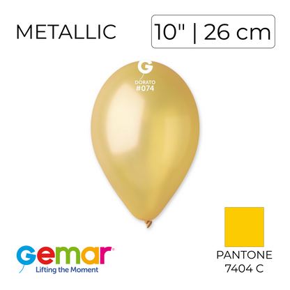 Gemar 10" | Metallic 074 Dorato (100 pcs)