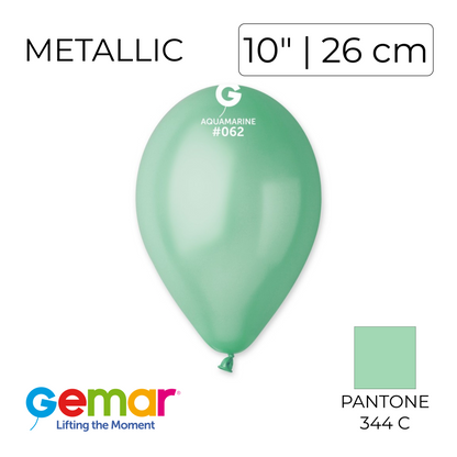 Gemar 10" | Metallic 062 Aquamarine (100 pcs)