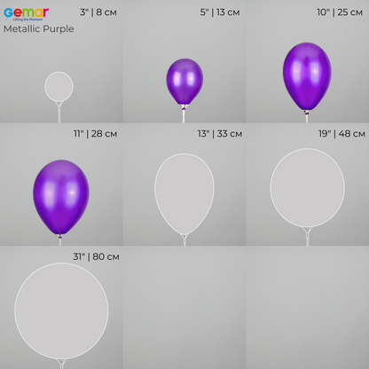 Gemar 10" | Metallic 034 Purple (100 pcs)