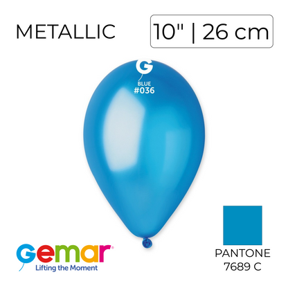 Gemar 10" | Metallic 036 Blue (100 pcs)