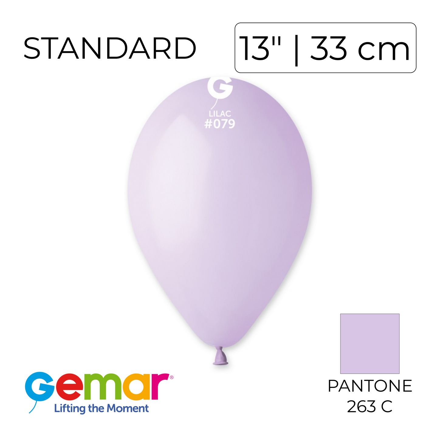 Gemar 13" | Standard 079 Lilac (100 pcs)