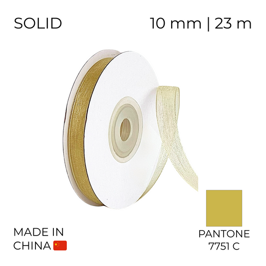 Organza Ribbon 10 mm 04 Gold 23 m (1 pc)