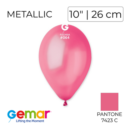 Gemar 10" | Metallic 064 Fuchsia (100 pcs)