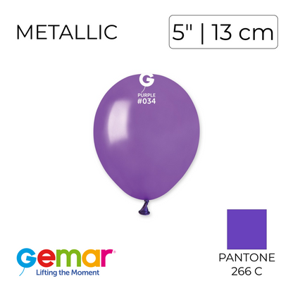 Gemar 5" | Metallic 034 Purple (100 pcs)