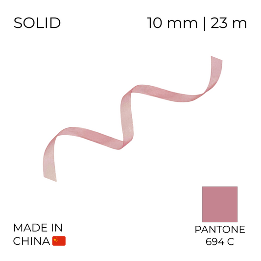 Organza Ribbon 10 mm 06 Pink Dust 23 m (1 pc)