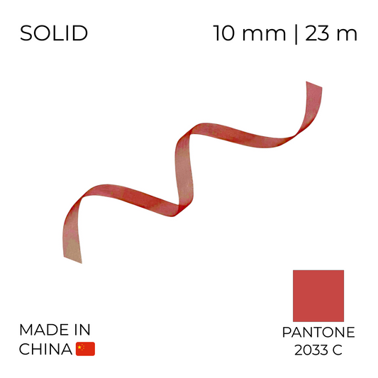 Organza Ribbon 10 mm 08 Red 23 m (1 pc)