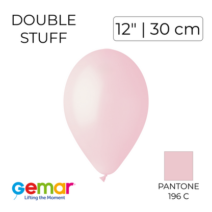 Double Stuff Gemar 12” Pale Pink | 073 in 001 (25 pcs)