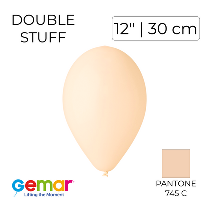 Double Stuff Gemar 12” Pale Peach | 060 in 001 (25 pcs)