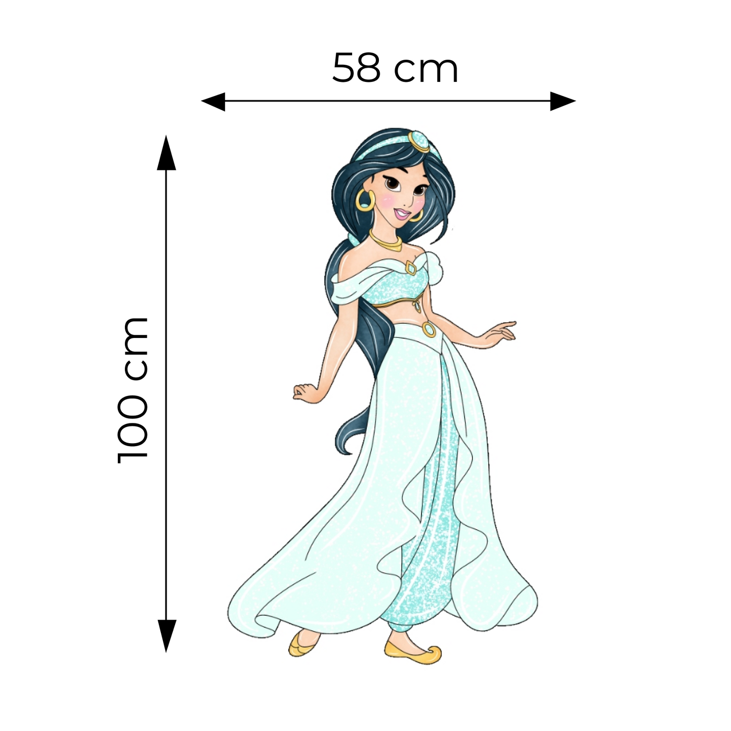 Sticker for Cardboard Cutout - Jasmine 100 x 58 cm (1 pc)