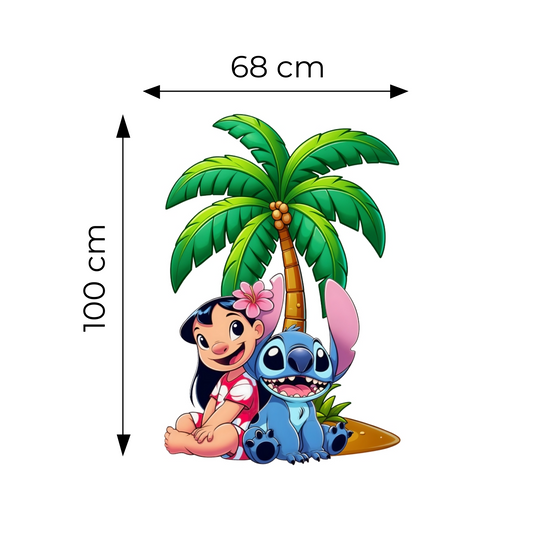 Sticker for Cardboard Cutout - Lilo and Stitch 100 x 68 cm (1 pc)