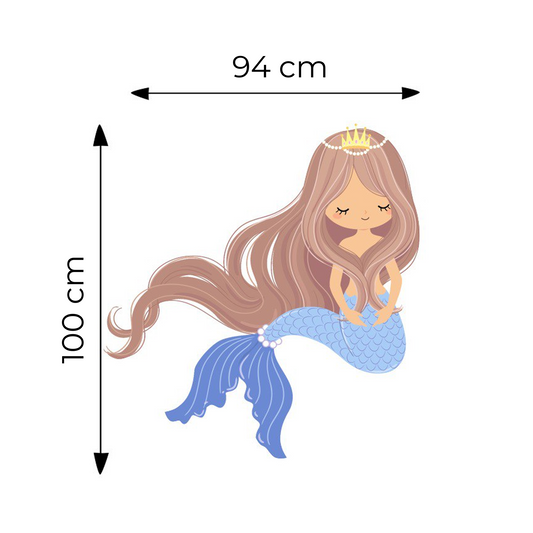 Sticker for Cardboard Cutout - Mermaid 100 x 94 cm (1 pc)