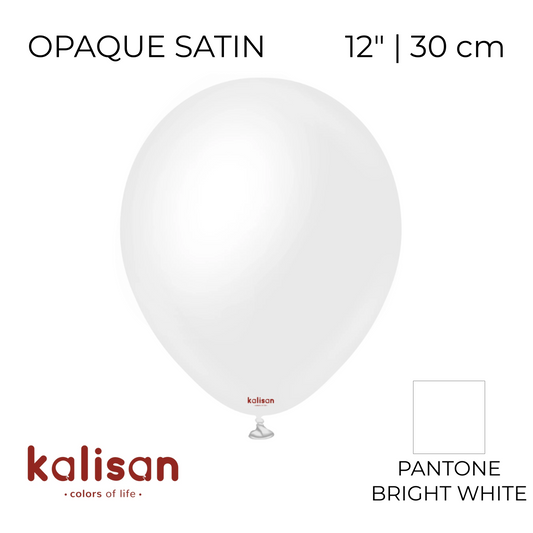 Kalisan 12" | Opaque 14 Satin Snow White (100 pcs)