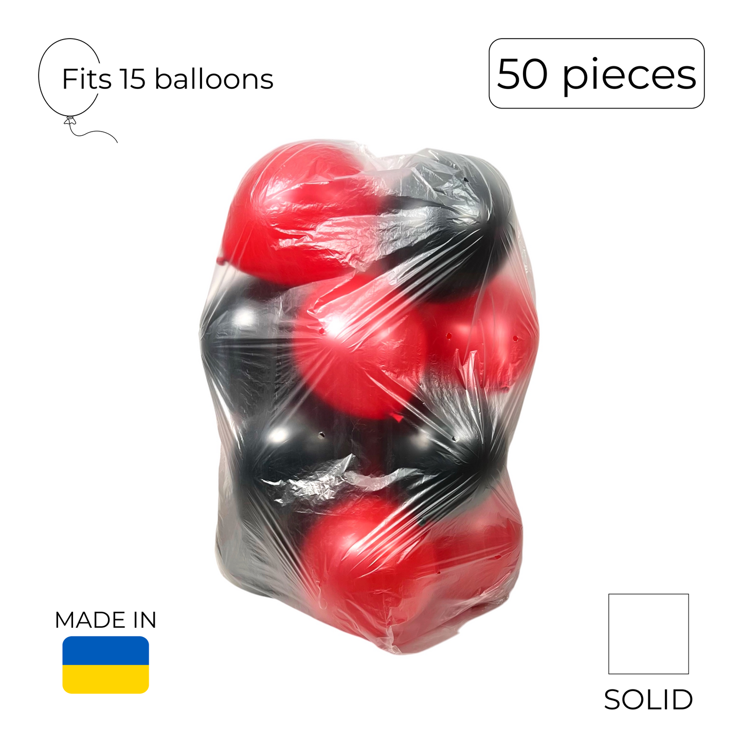 Balloon Transport Bags for 15 Inflated Balloons - Clear (50 pcs)