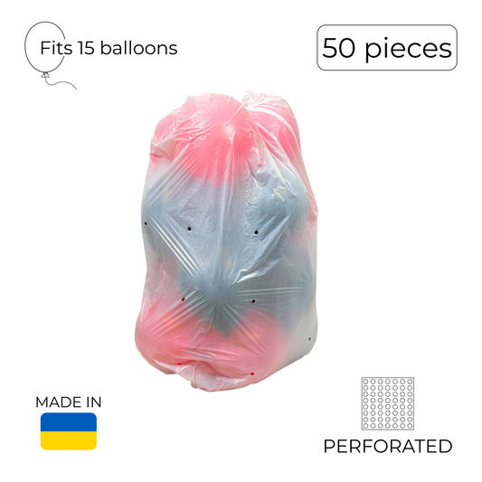 Balloon Transport Bags for 15 Inflated Balloons -  White (50 pcs)