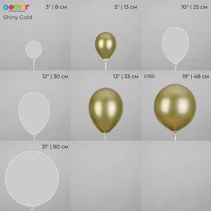 Gemar 19" | G150 Shiny 088 Gold (25 pcs)