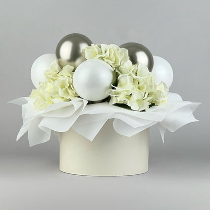 Round Flower Box 8" x 7" | 20 × 18 cm Latte (1 pc)