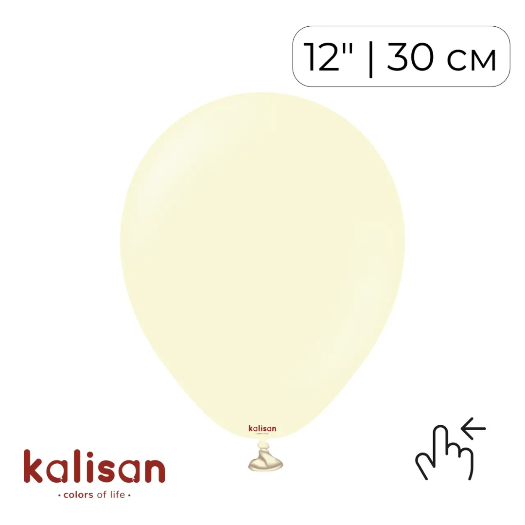 Kalisan 12" Macaron Pale Yellow (100 psc)