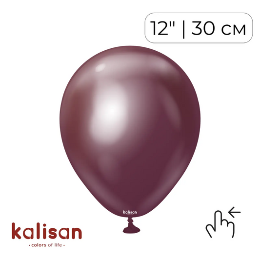 Kalisan 12" Mirror Burgundy (50 psc)