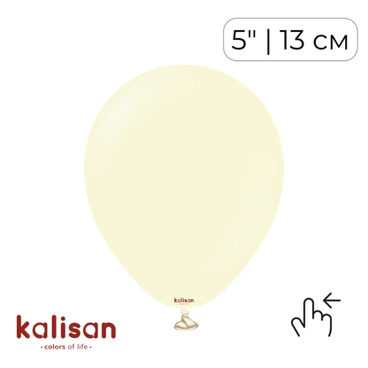 Kalisan 5" Macaron Pale Yellow (100 psc)