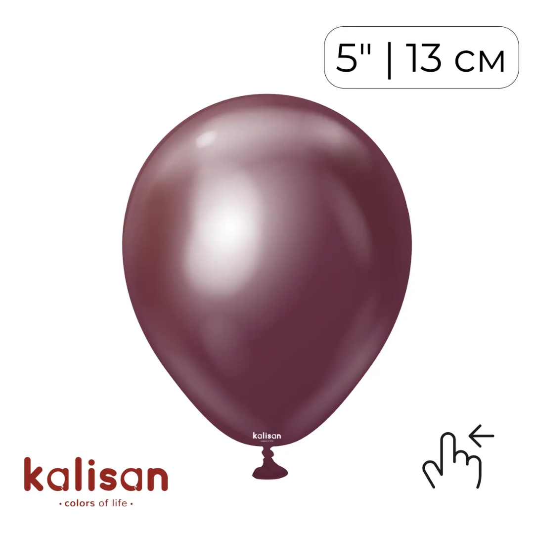 Kalisan 5" Mirror Burgundy (100 psc)