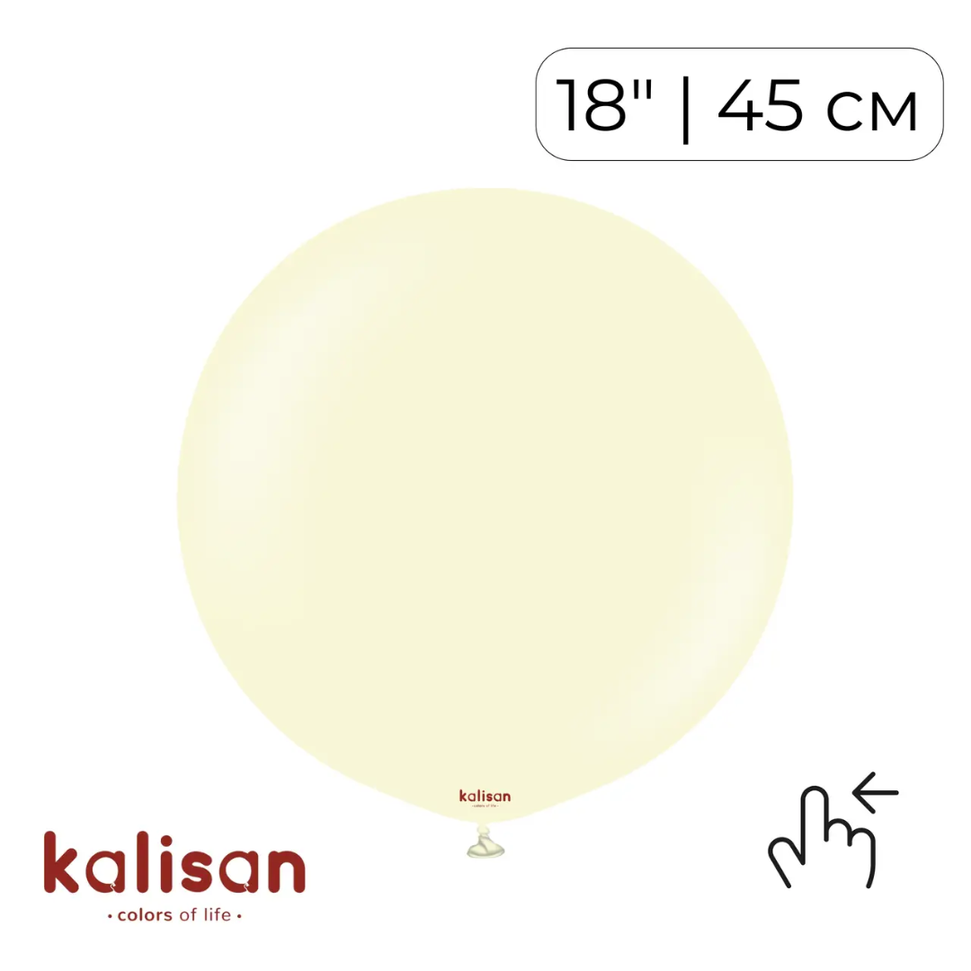 Kalisan 18" Macaron Pale Yellow (25 psc)