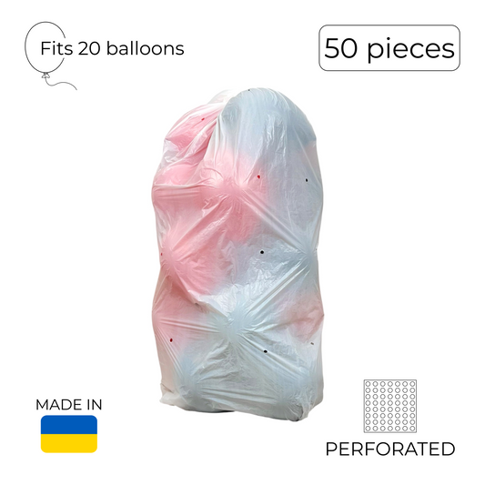 Balloon Transport Bags for 20 Inflated Balloons -  White (50 pcs)