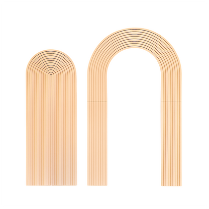 Double Wooden Arch | Ribbed - Unpainted (1 pc)