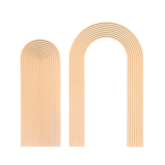 Double Wooden Arch | Ribbed - Unpainted (1 pc)