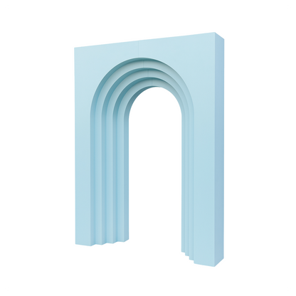 3D Wooden Square Arch | 4-Tier - Painted (1 pc)