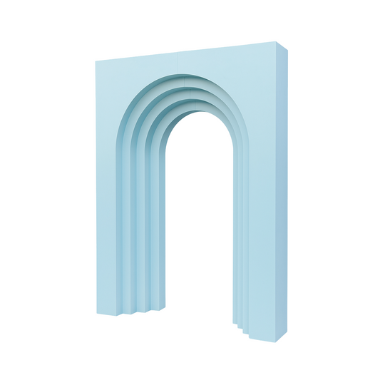 3D Wooden Square Arch | 4-Tier - Painted (1 pc)