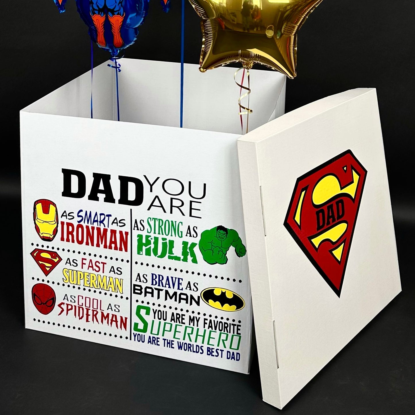 Surprise Balloon Box 70 cm | 28"  - White (1 pc)