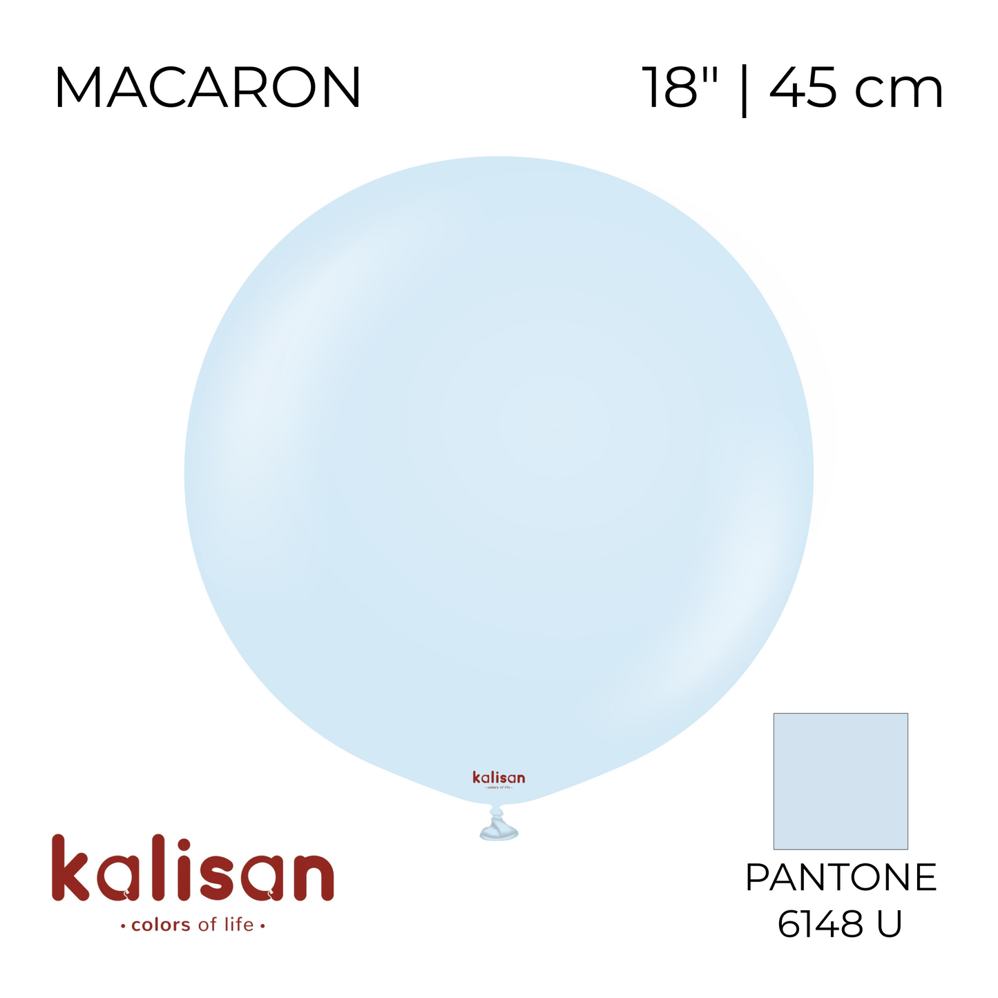 Kalisan 18" | Macaron 02 Baby Blue (25 pcs)